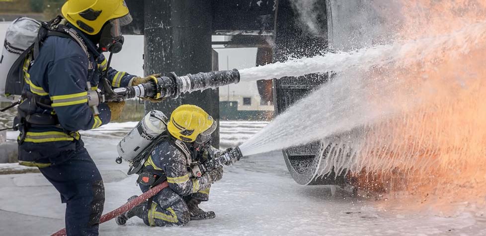 A espuma para o combate a incêndios