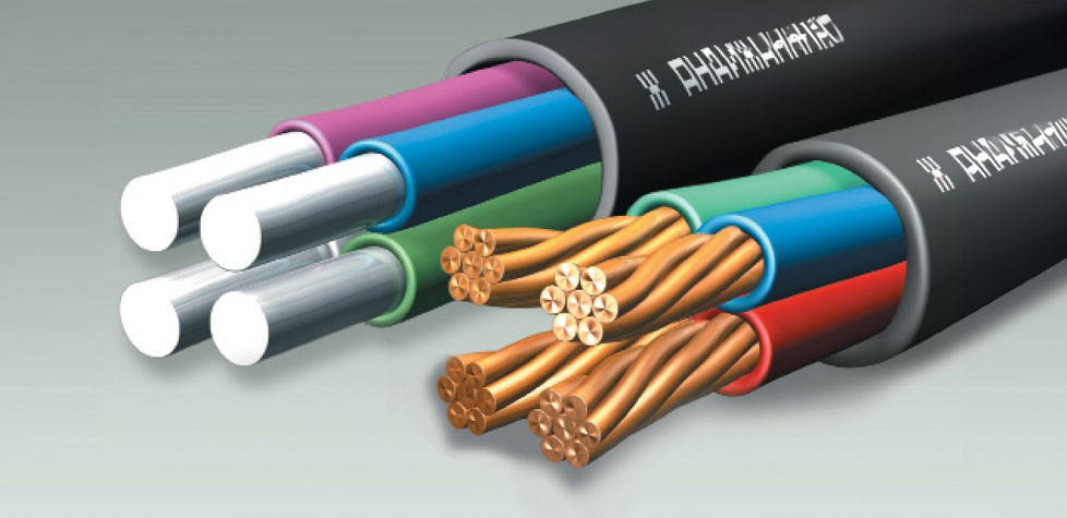 Os cabos de potência e condutores isolados sem cobertura, não halogenados